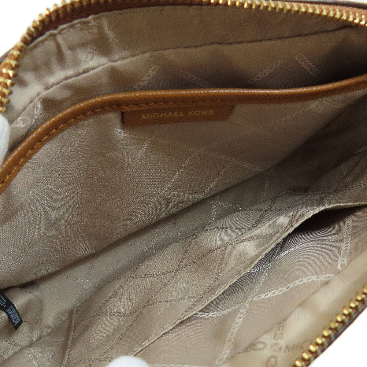 Michael Kors Shoulder Bag Pvc Ocher Logo