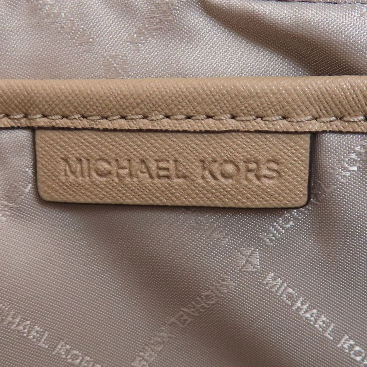 Michael Kors Shoulder Bag Pvc Beige Logo Women