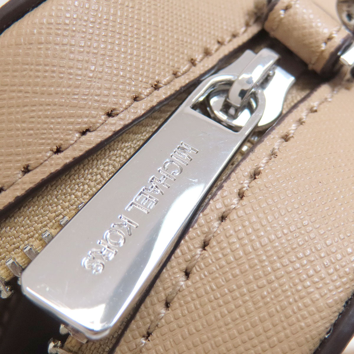 Michael Kors Shoulder Bag Pvc Beige Logo Women
