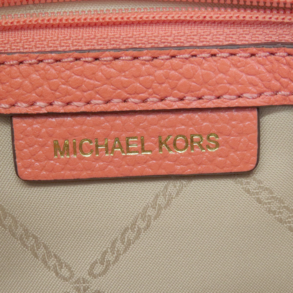 Michael Kors Shoulder Bag Leather Pink Logo Women