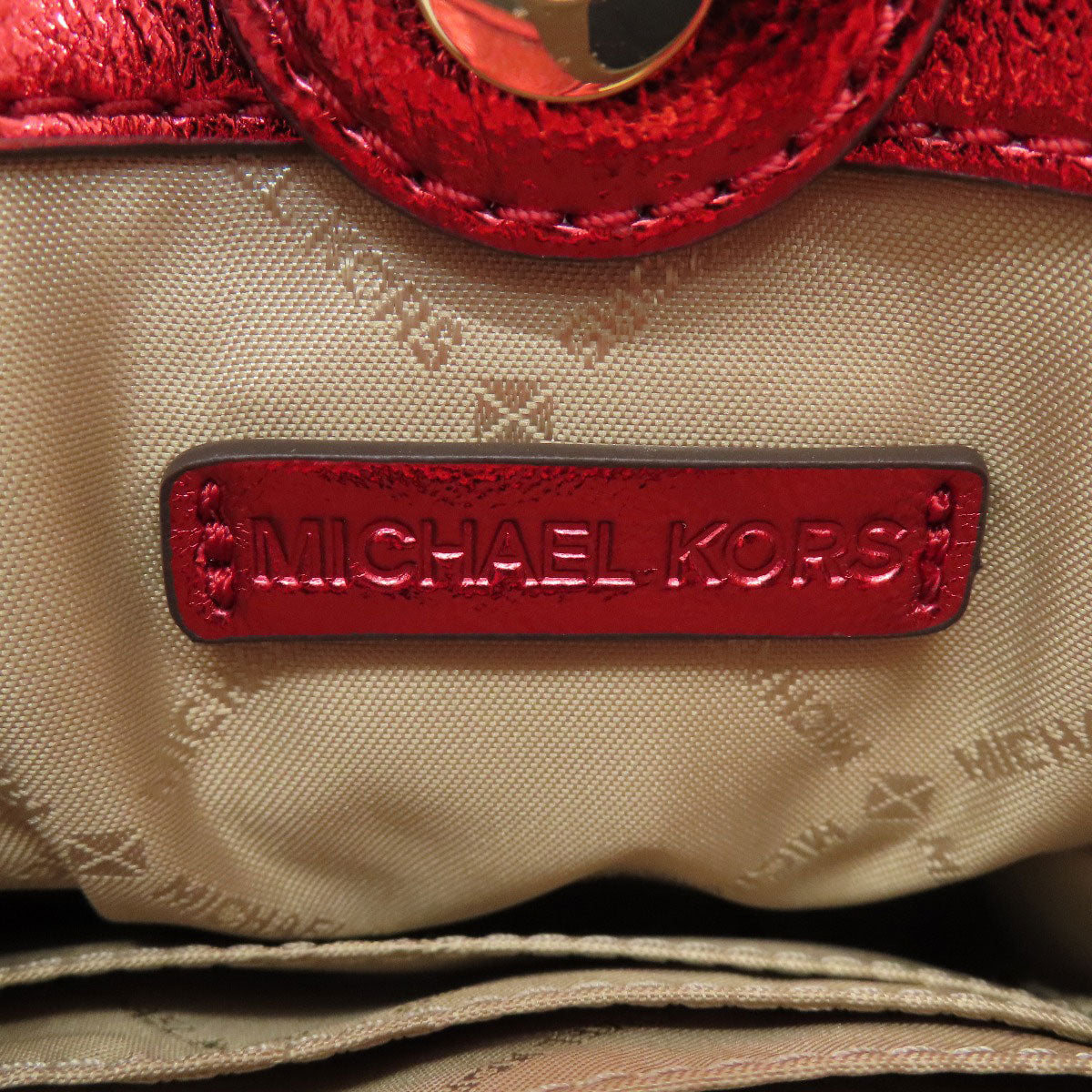 Michael Kors Handbag Pvc Red Logo 2Way Women