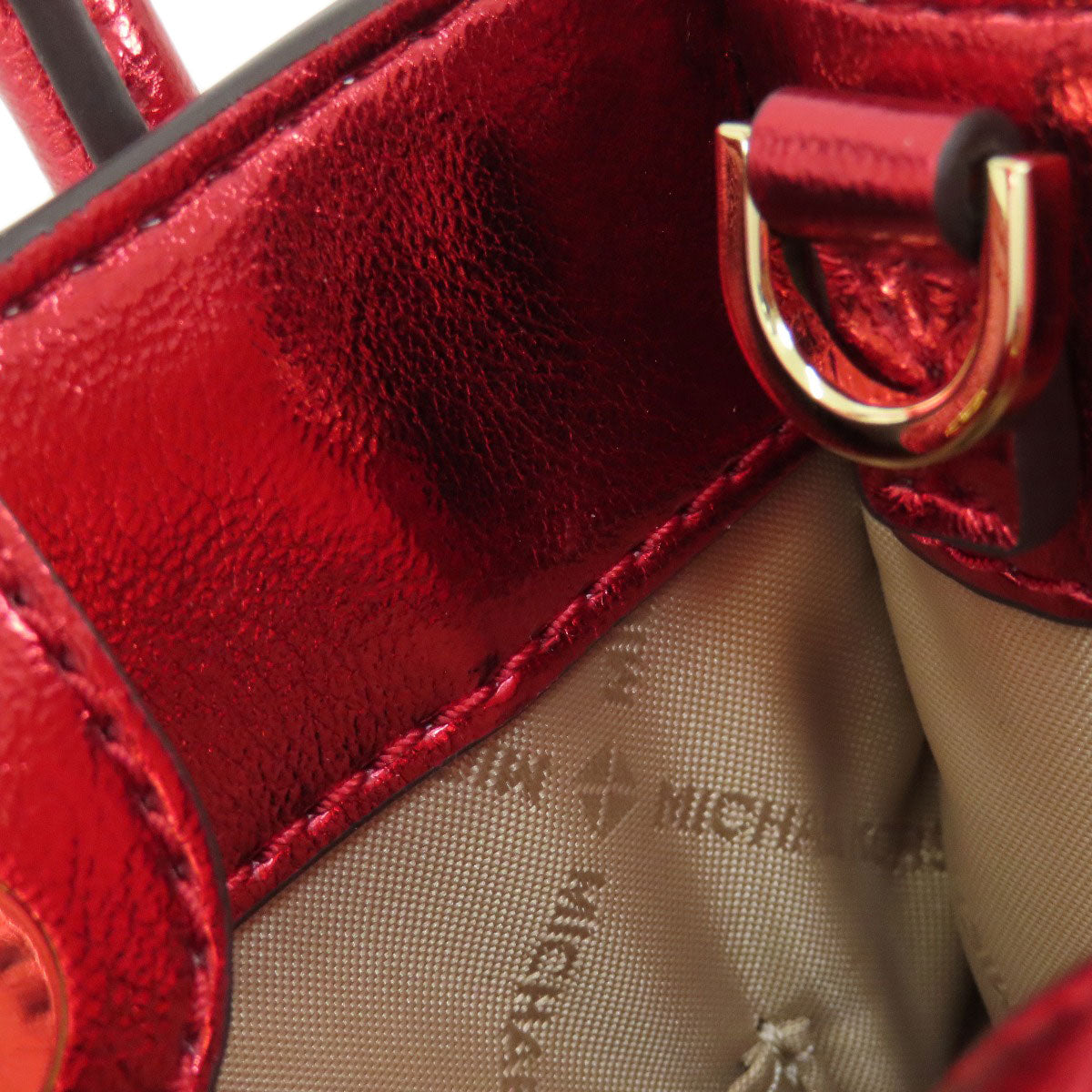 Michael Kors Handbag Pvc Red Logo 2Way Women