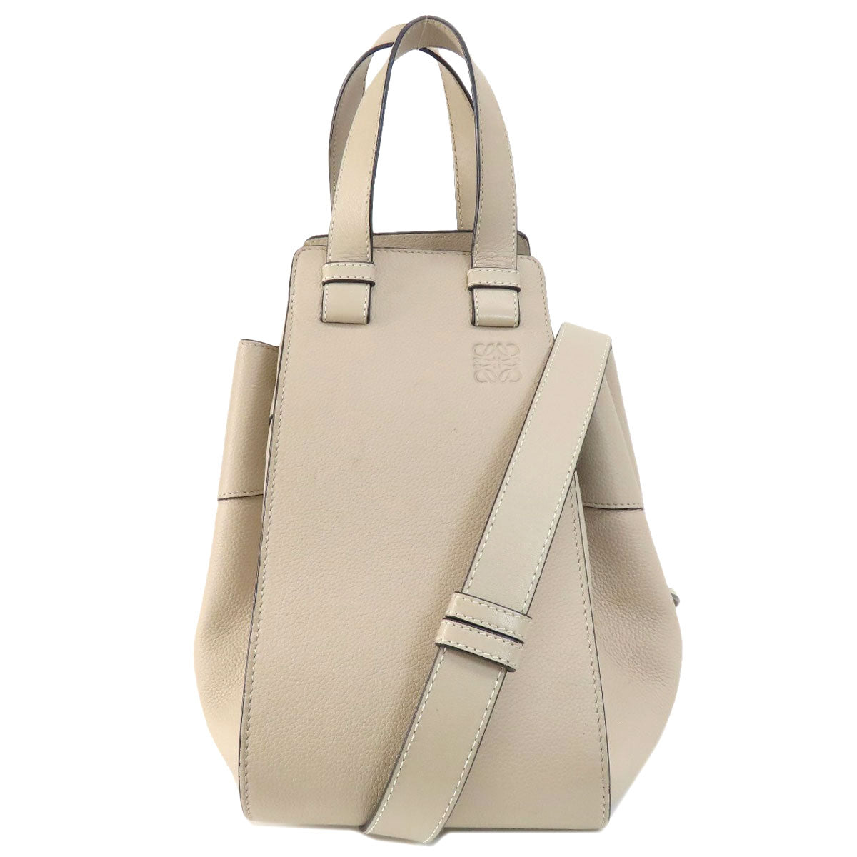 Loewe Handbag Calfskin Beige Hammock 2Way Women
