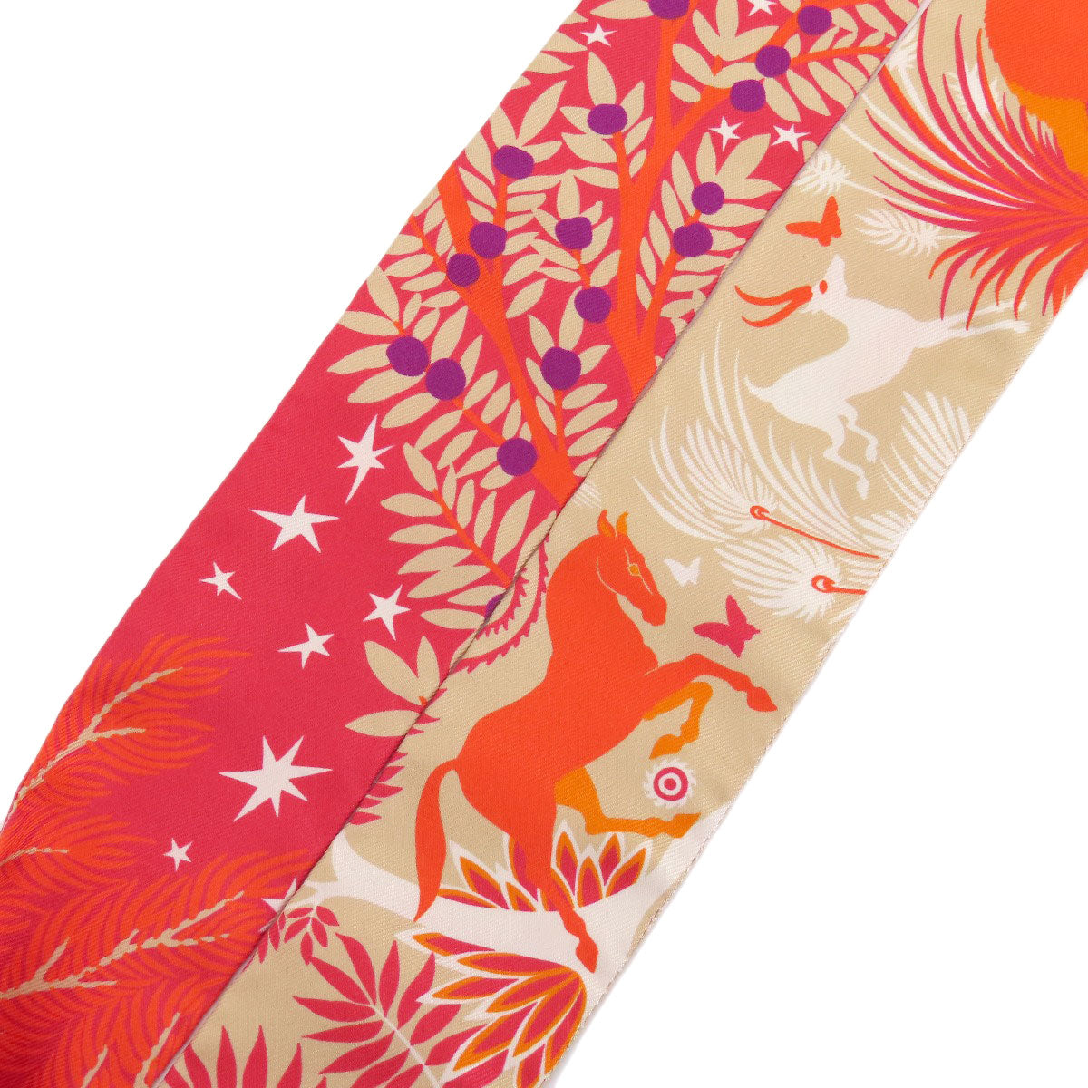 Hermes Scarf Silk Beige Twilly Women
