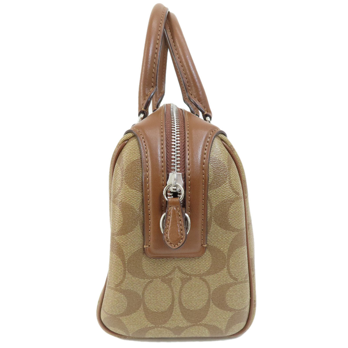 Coach Handbag F73119 Pvc Brown Signature 2Way Women