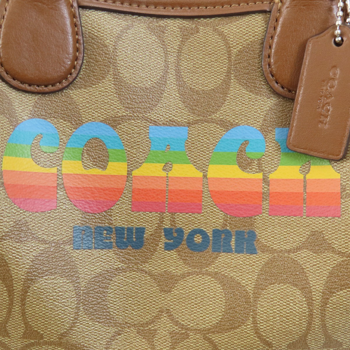 Coach Handbag F73119 Pvc Brown Signature 2Way Women