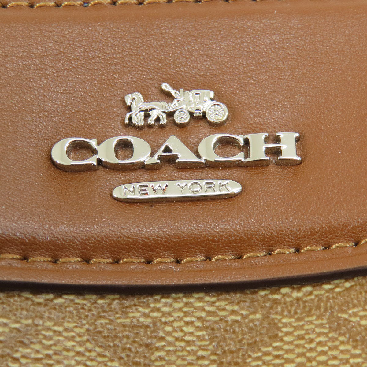 Coach Handbag F73119 Pvc Brown Signature 2Way Women