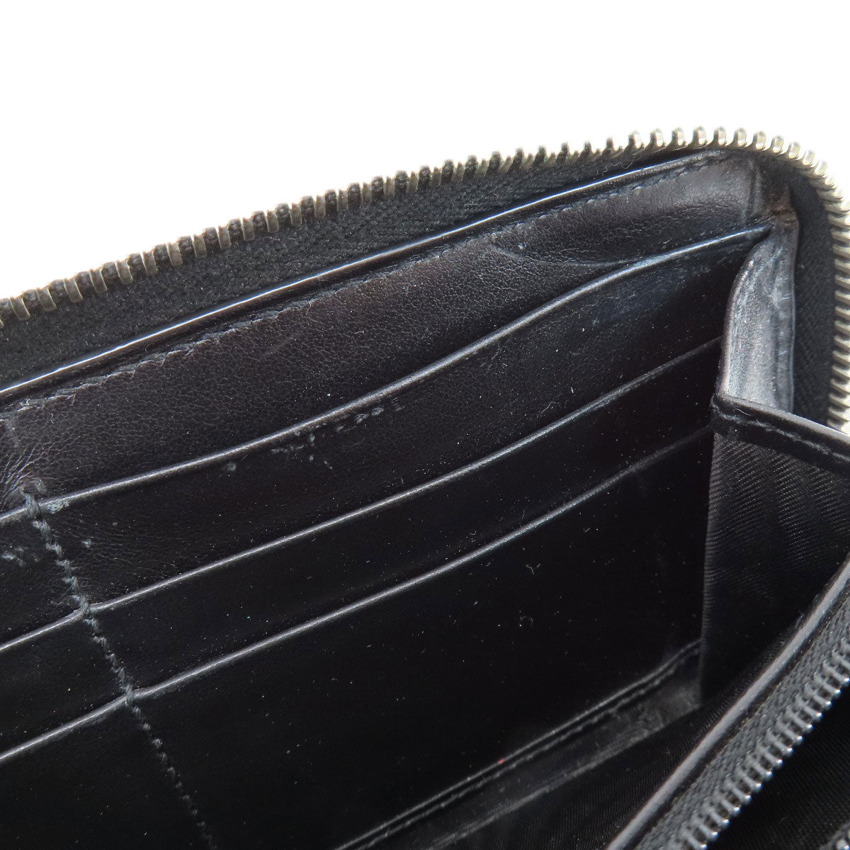 Gucci Long Wallet Purse 597677 Leather Black Embryoidery Women(Unisex)