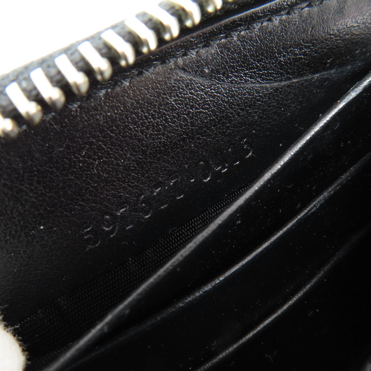 Gucci Long Wallet Purse 597677 Leather Black Embryoidery Women(Unisex)