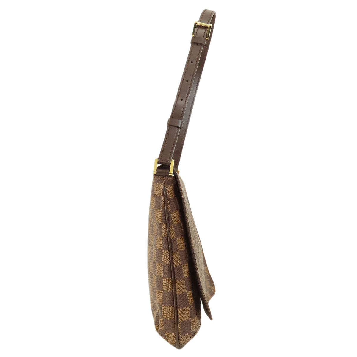 Louis Vuitton Shoulder Bag N51260 Damier Canvas Brown Musette Salsa Short Damier Ebene Women