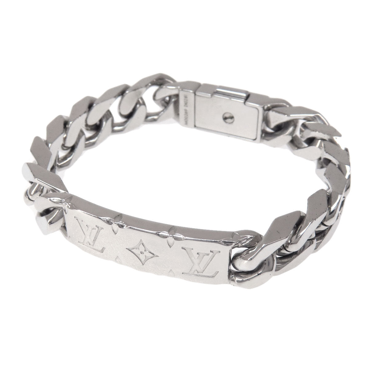 Louis Vuitton Bracelet M00269 Metallic Silver Chain Bracelet Monogram Women