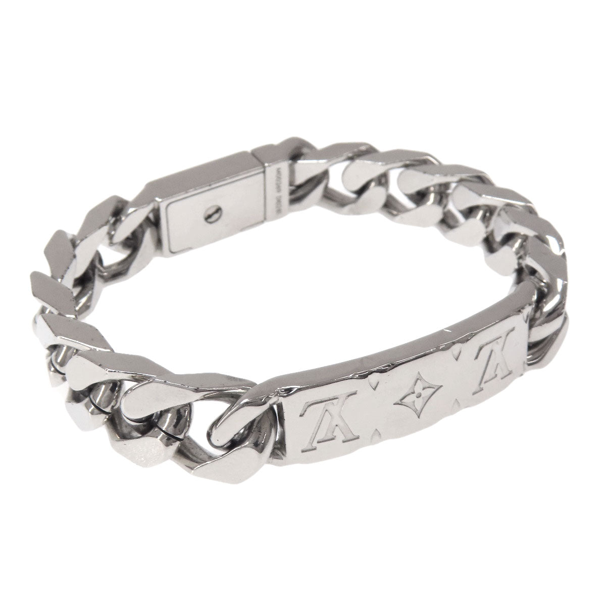 Louis Vuitton Bracelet M00269 Metallic Silver Chain Bracelet Monogram Women