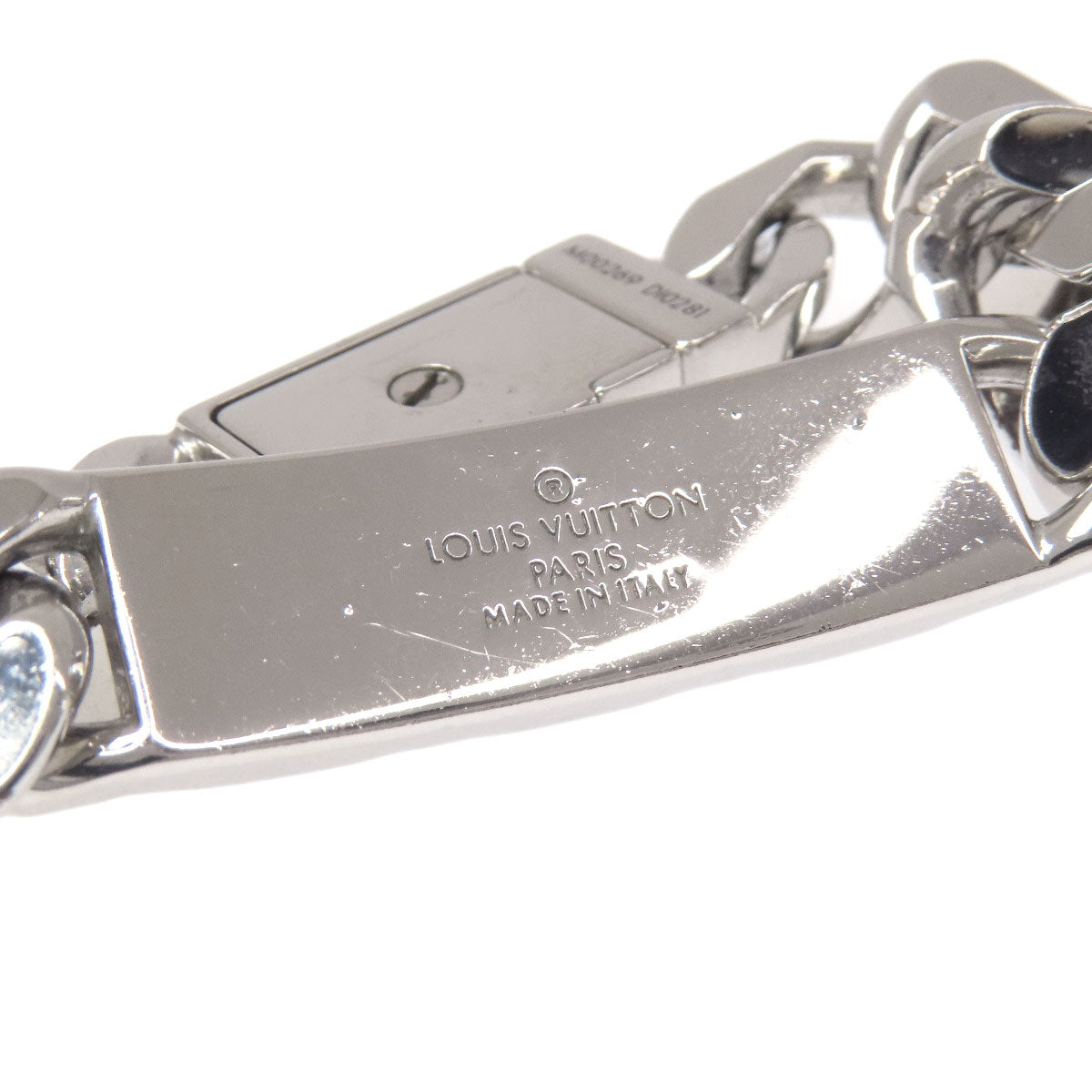 Louis Vuitton Bracelet M00269 Metallic Silver Chain Bracelet Monogram Women
