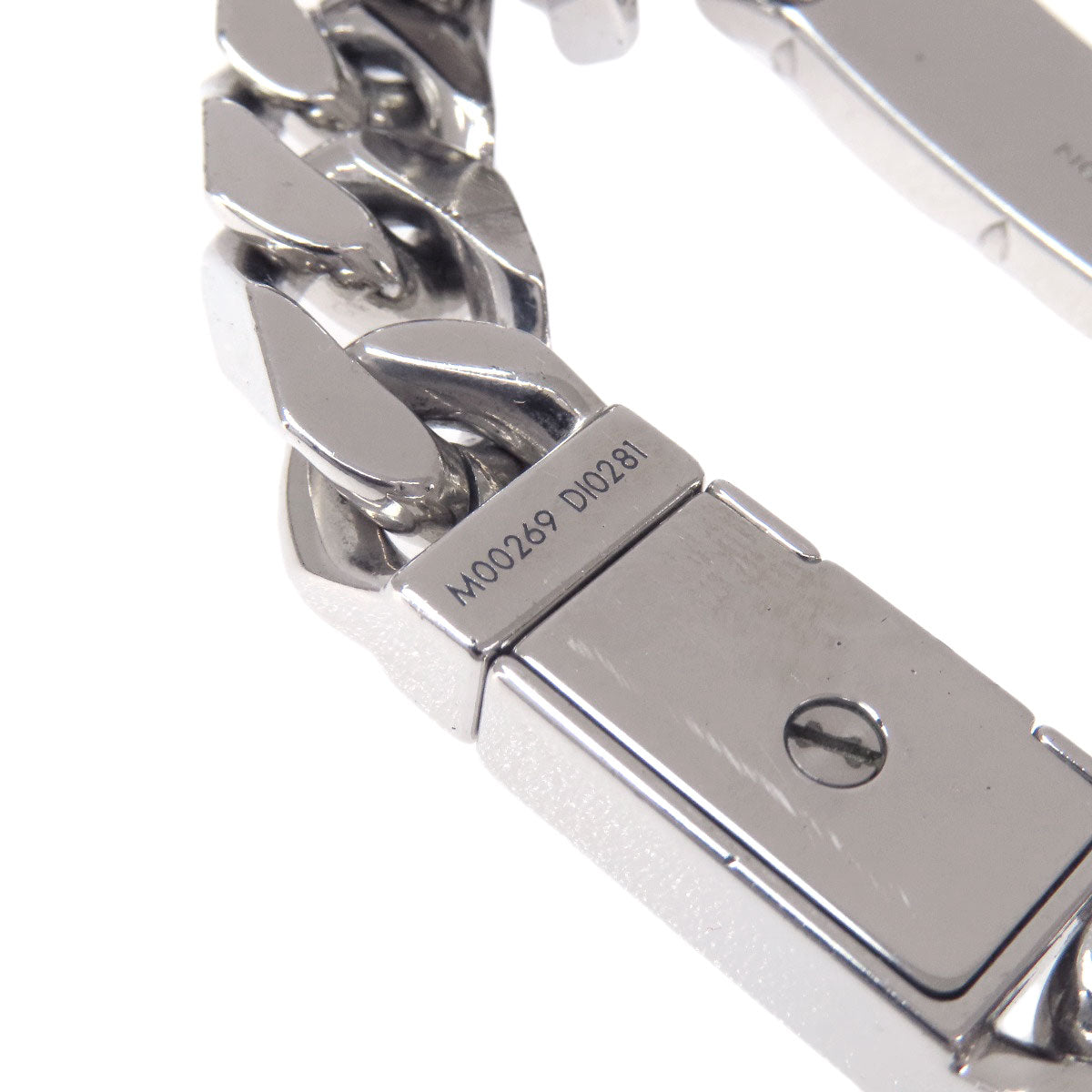 Louis Vuitton Bracelet M00269 Metallic Silver Chain Bracelet Monogram Women