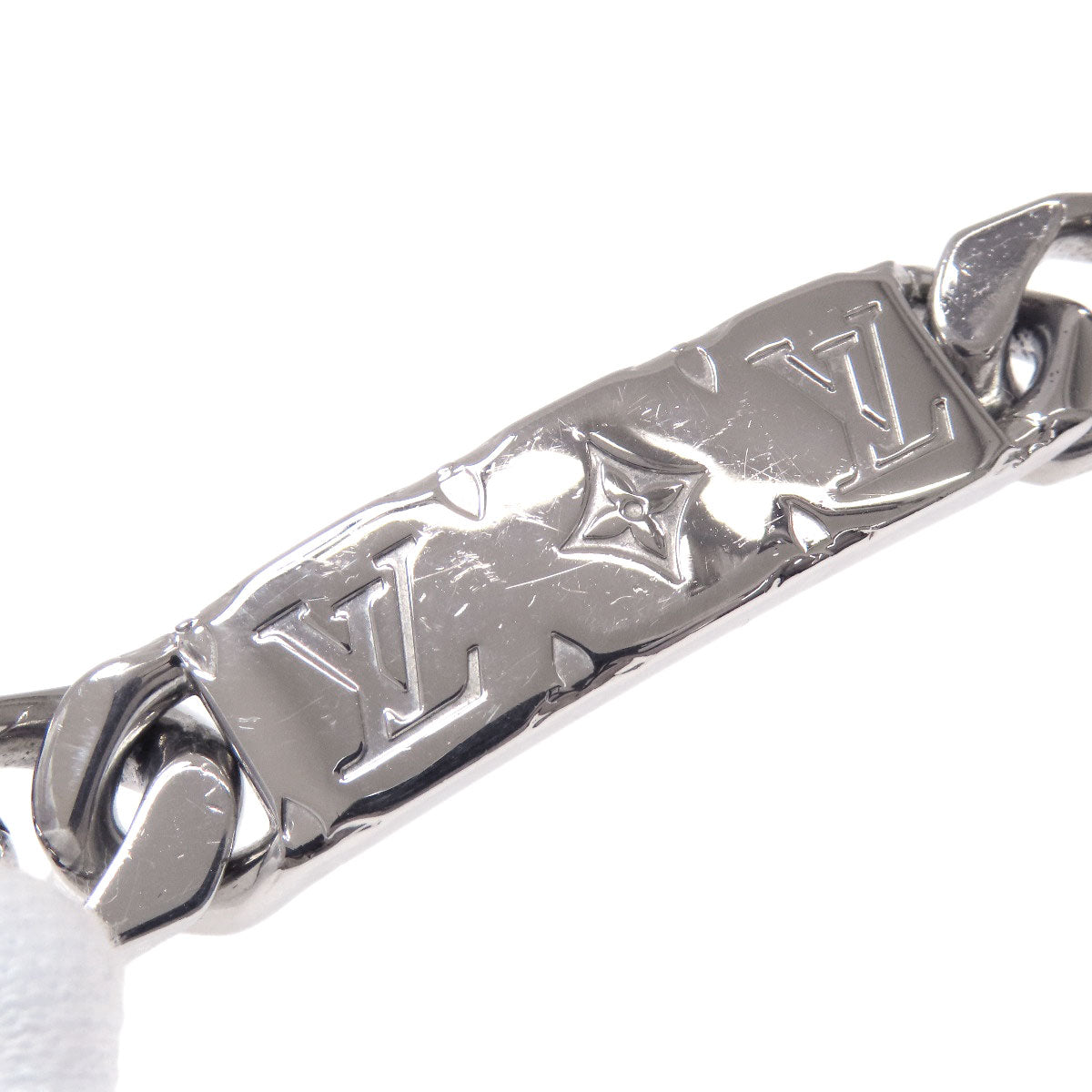 Louis Vuitton Bracelet M00269 Metallic Silver Chain Bracelet Monogram Women