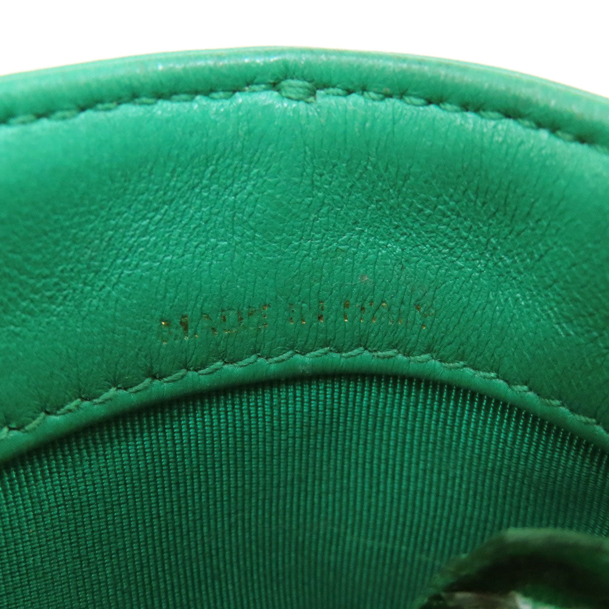 Chanel Shoulder Bag Lambskin Green