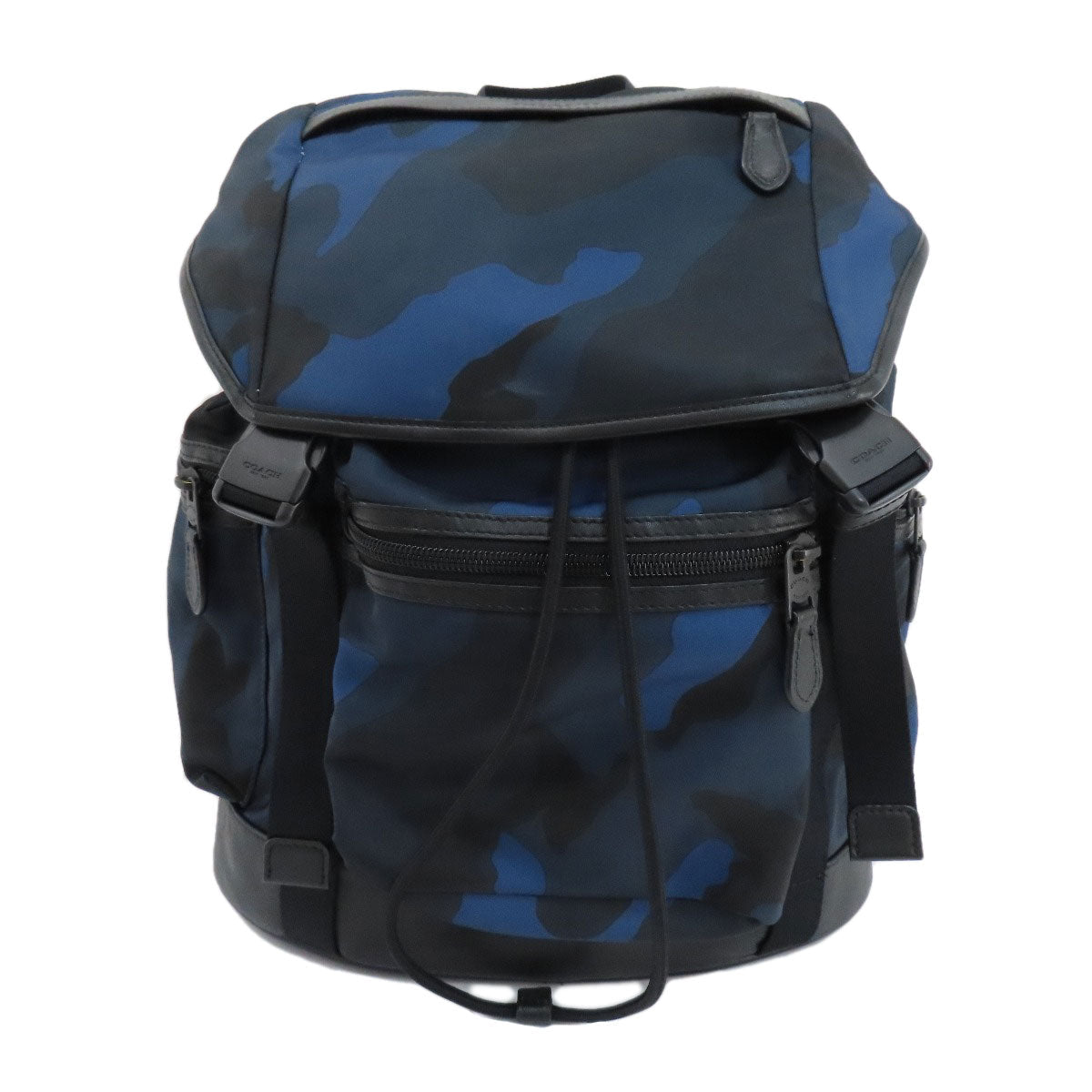 Coach Backpack F54783 Nylon Black Camouflage Pattern