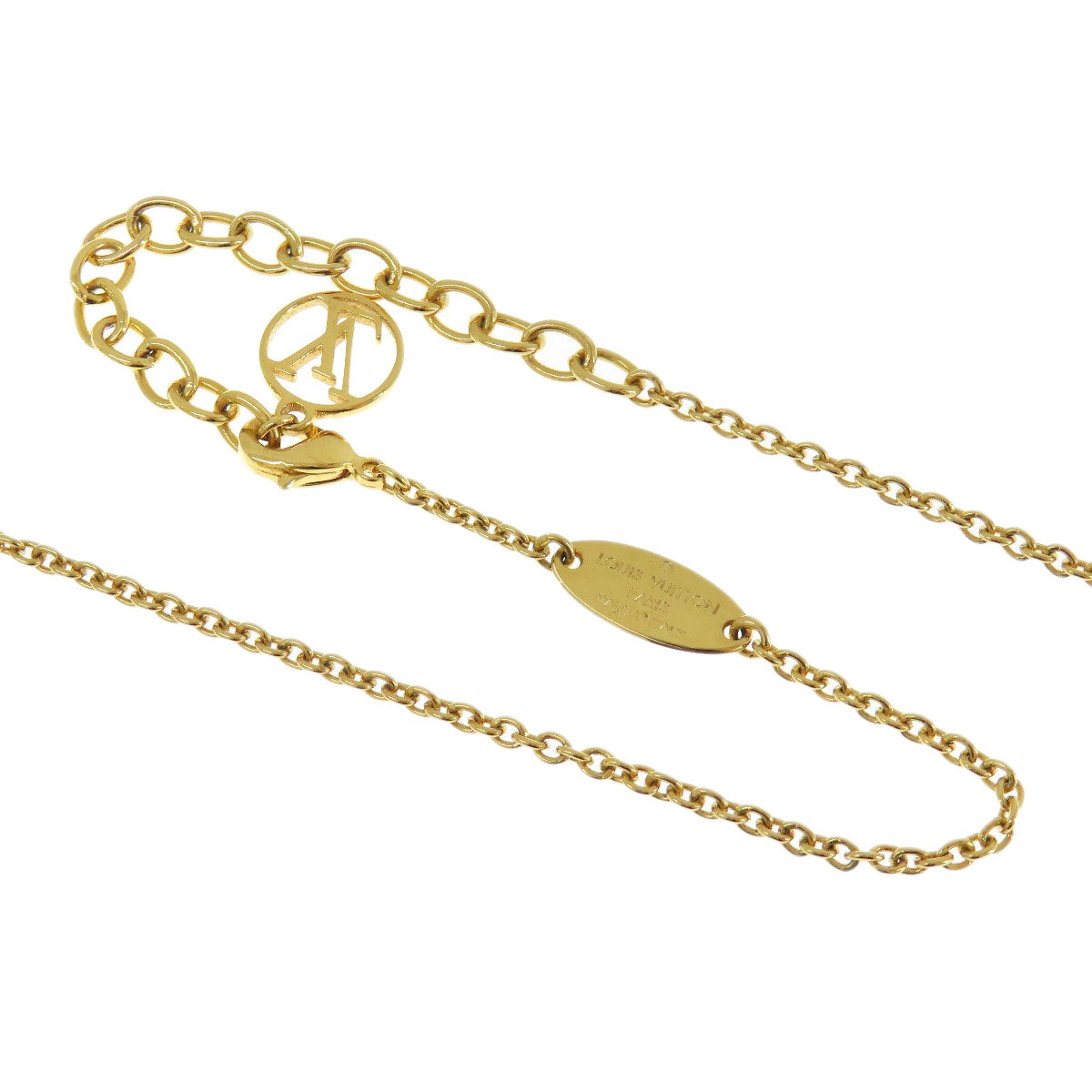 Louis Vuitton Necklace M69643 Metallic Gold Collier Ltov Women