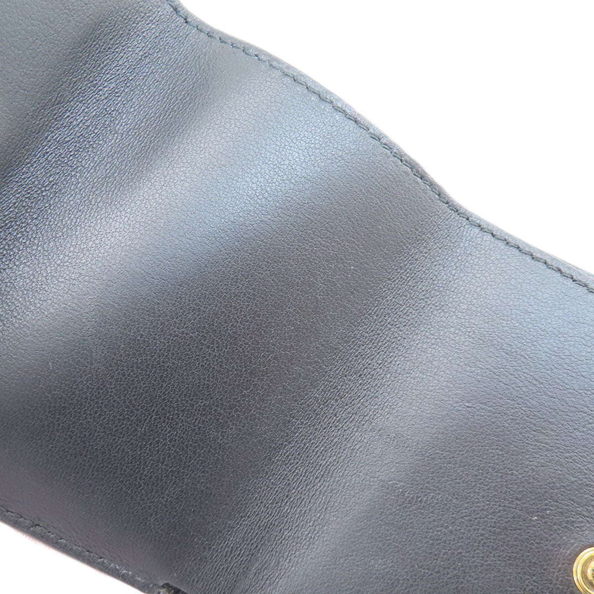 Balenciaga Bifold Wallet 717790 Leather Black Bb Monogram Mini Wallet Mens(Unisex)
