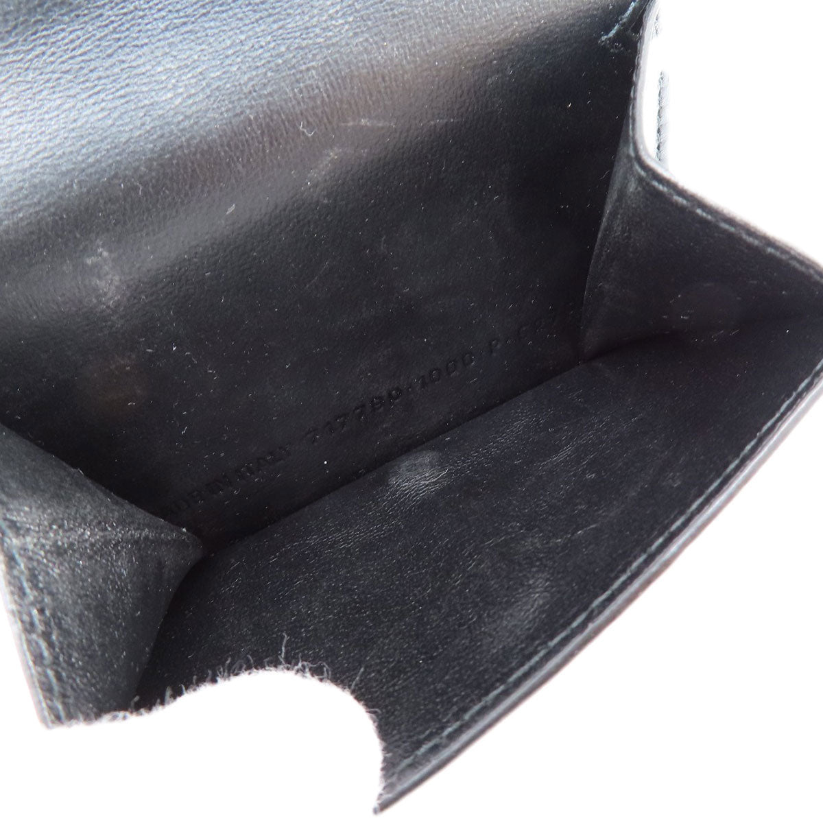 Balenciaga Bifold Wallet 717790 Leather Black Bb Monogram Mini Wallet Mens(Unisex)