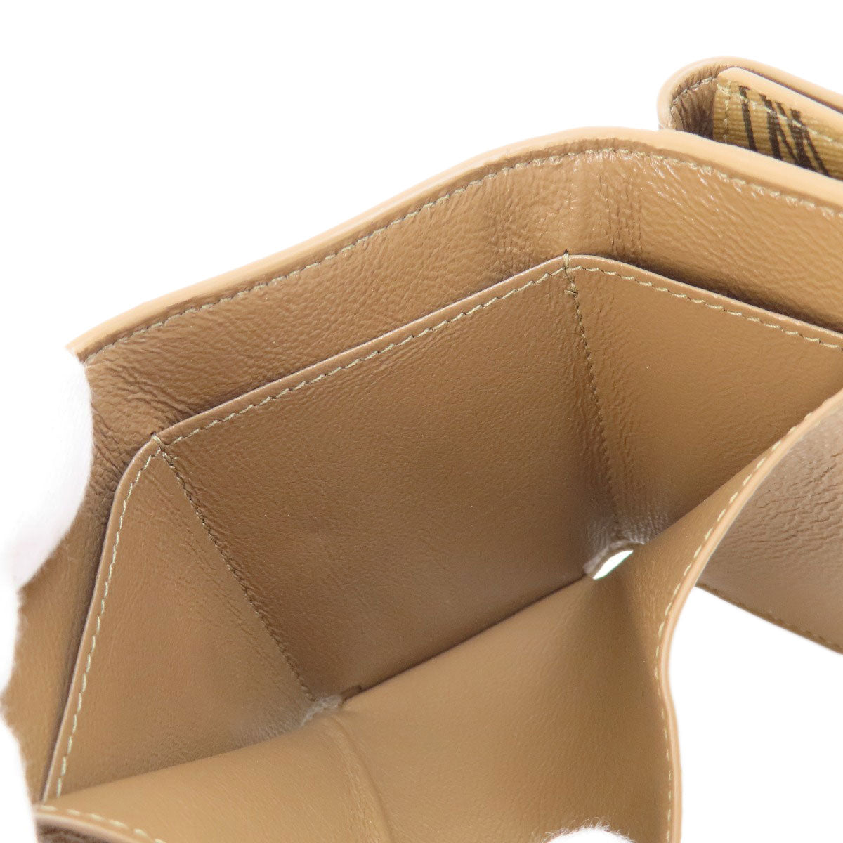 Balenciaga Bifold Wallet 594312 Leather Brown Tri-Fold Wallet Bb Pattern Mens(Unisex)