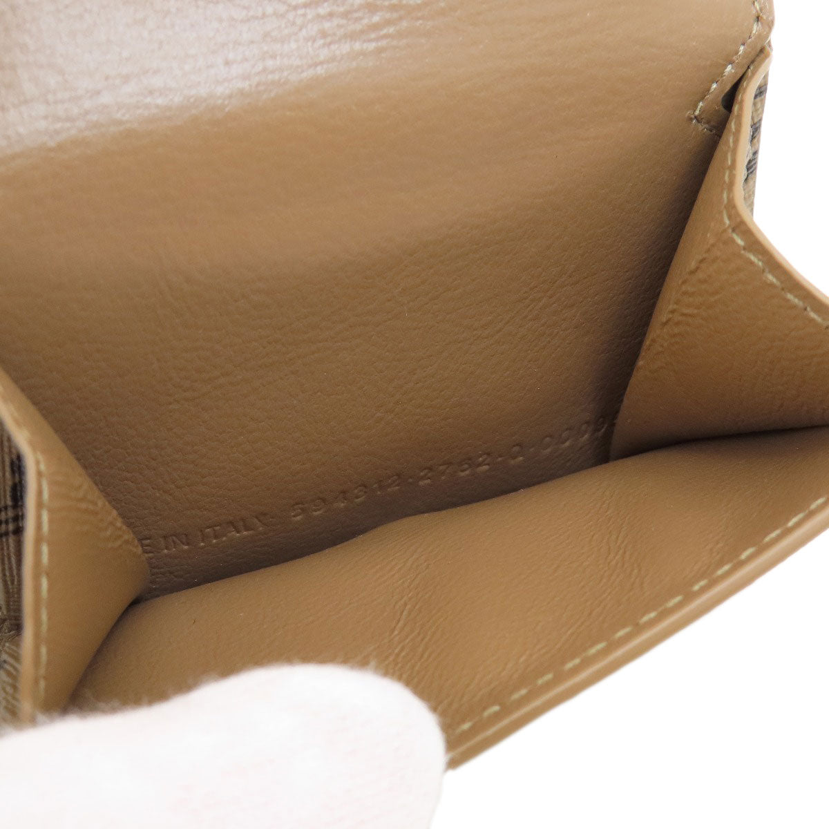 Balenciaga Bifold Wallet 594312 Leather Brown Tri-Fold Wallet Bb Pattern Mens(Unisex)