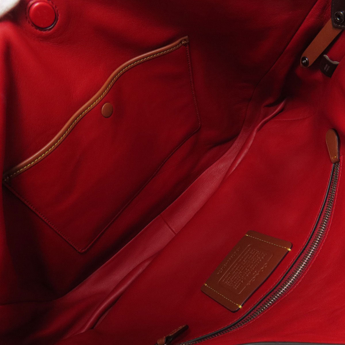 Coach Tote Bag 31674 Leather Red One Belt Women