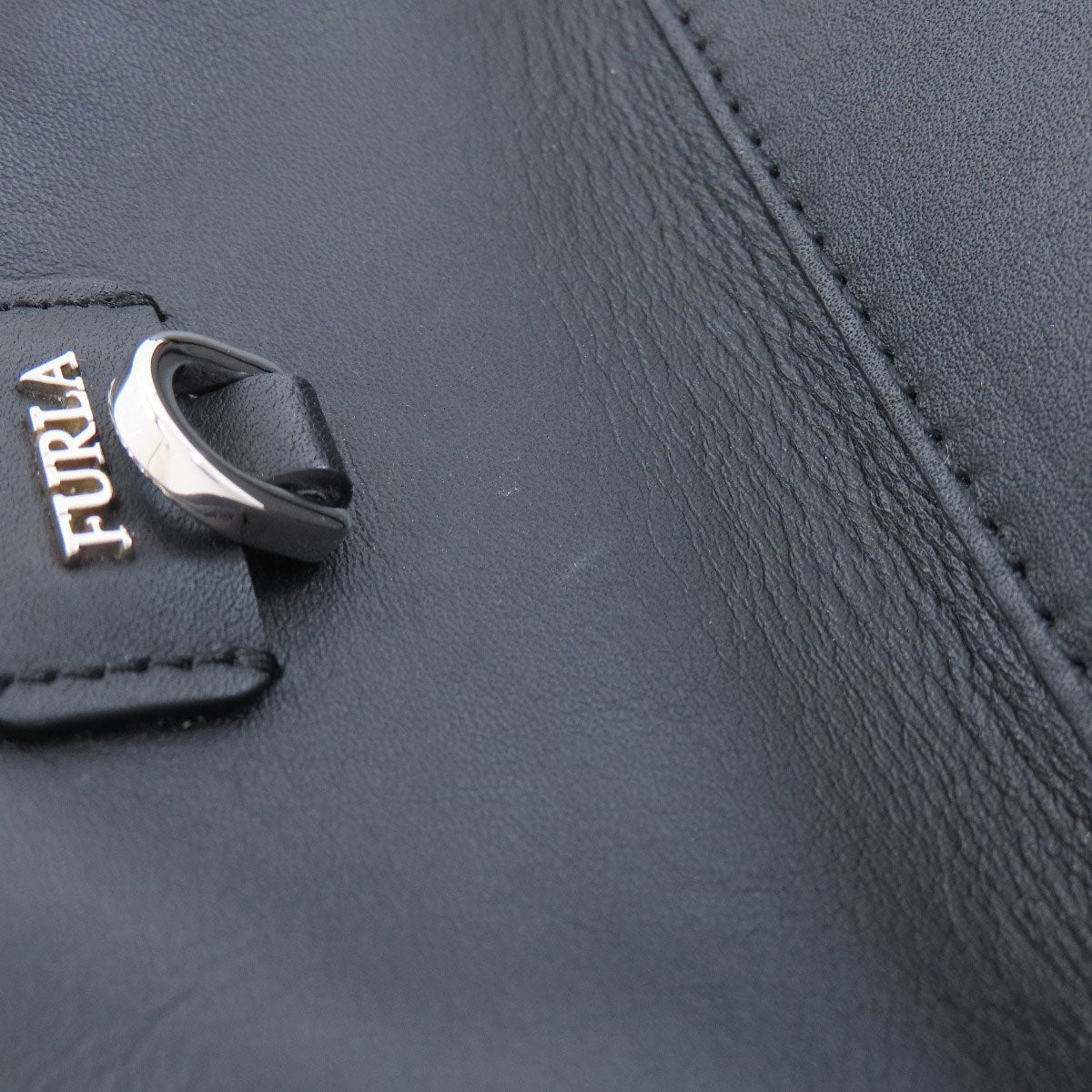 Furla Backpack Leather Black Logo Women
