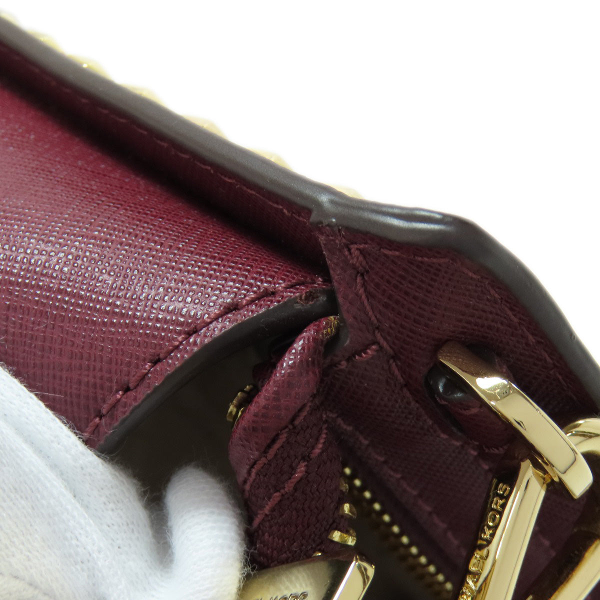 Michael Kors Shoulder Bag Pvc Wine-Red Logo Women