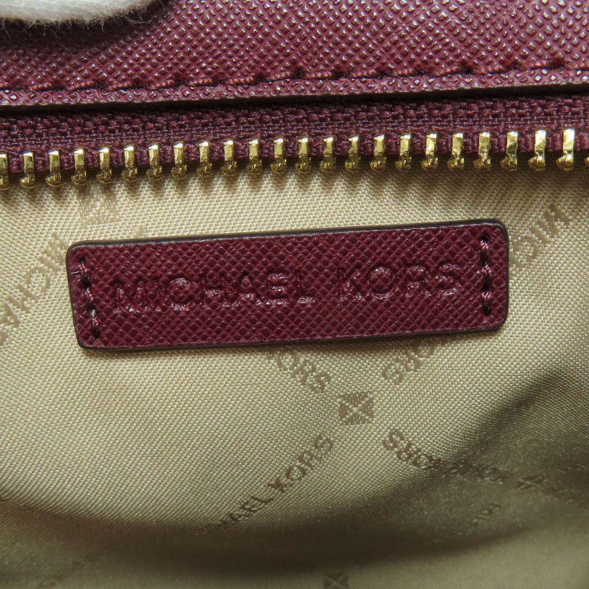 Michael Kors Shoulder Bag Pvc Wine-Red Logo Women