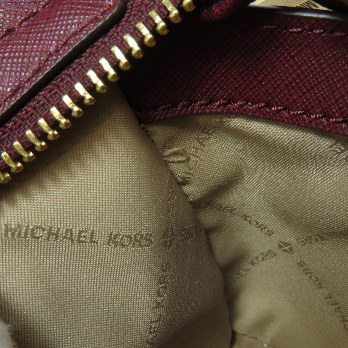 Michael Kors Shoulder Bag Pvc Wine-Red Logo Women