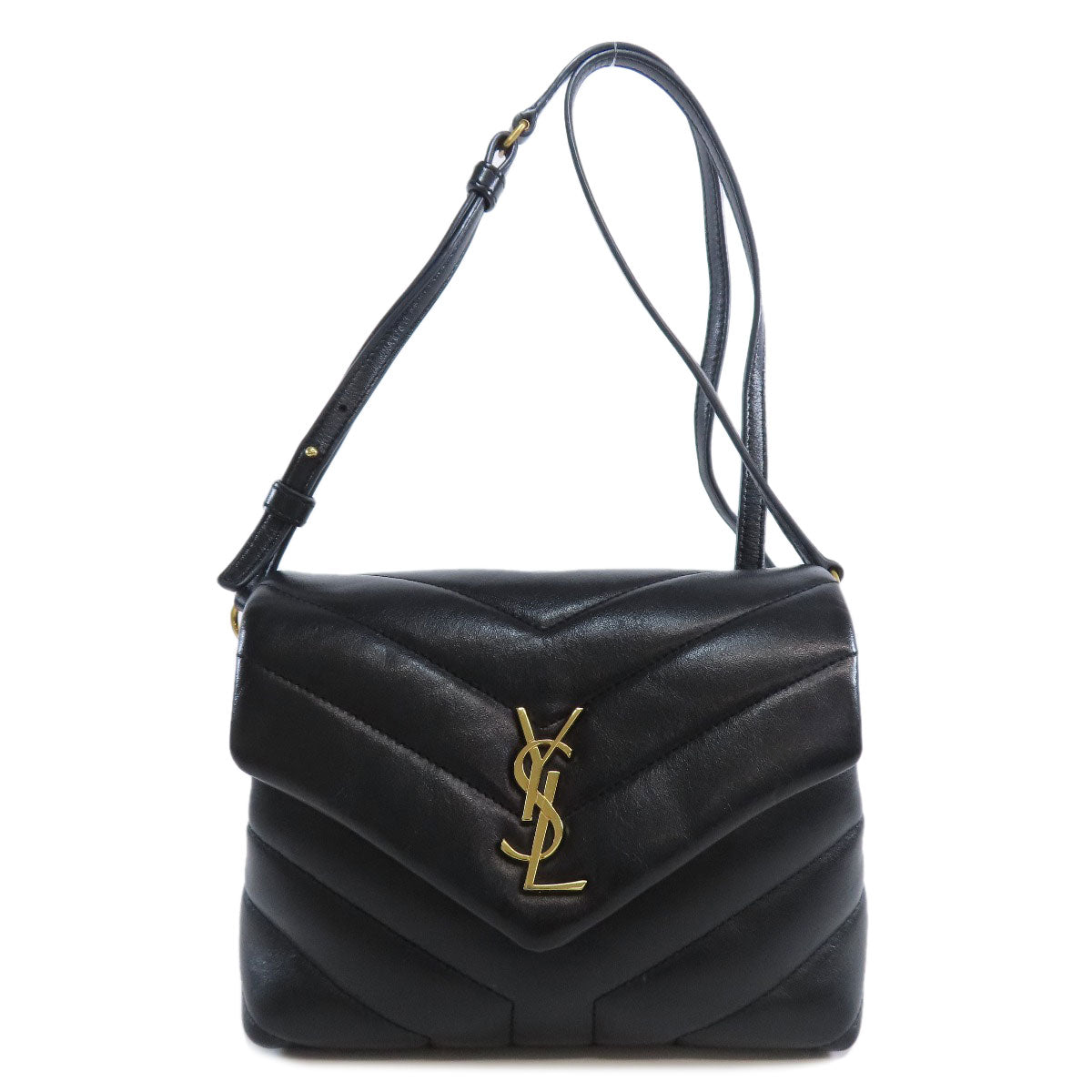 Saint Laurent Shoulder Bag 467072 Leather Black Lulu Toy Bag Women