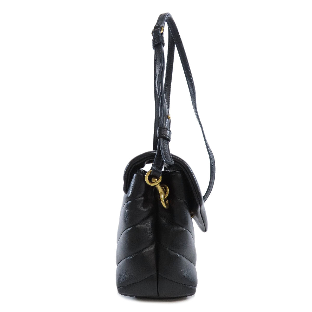 Saint Laurent Shoulder Bag 467072 Leather Black Lulu Toy Bag Women