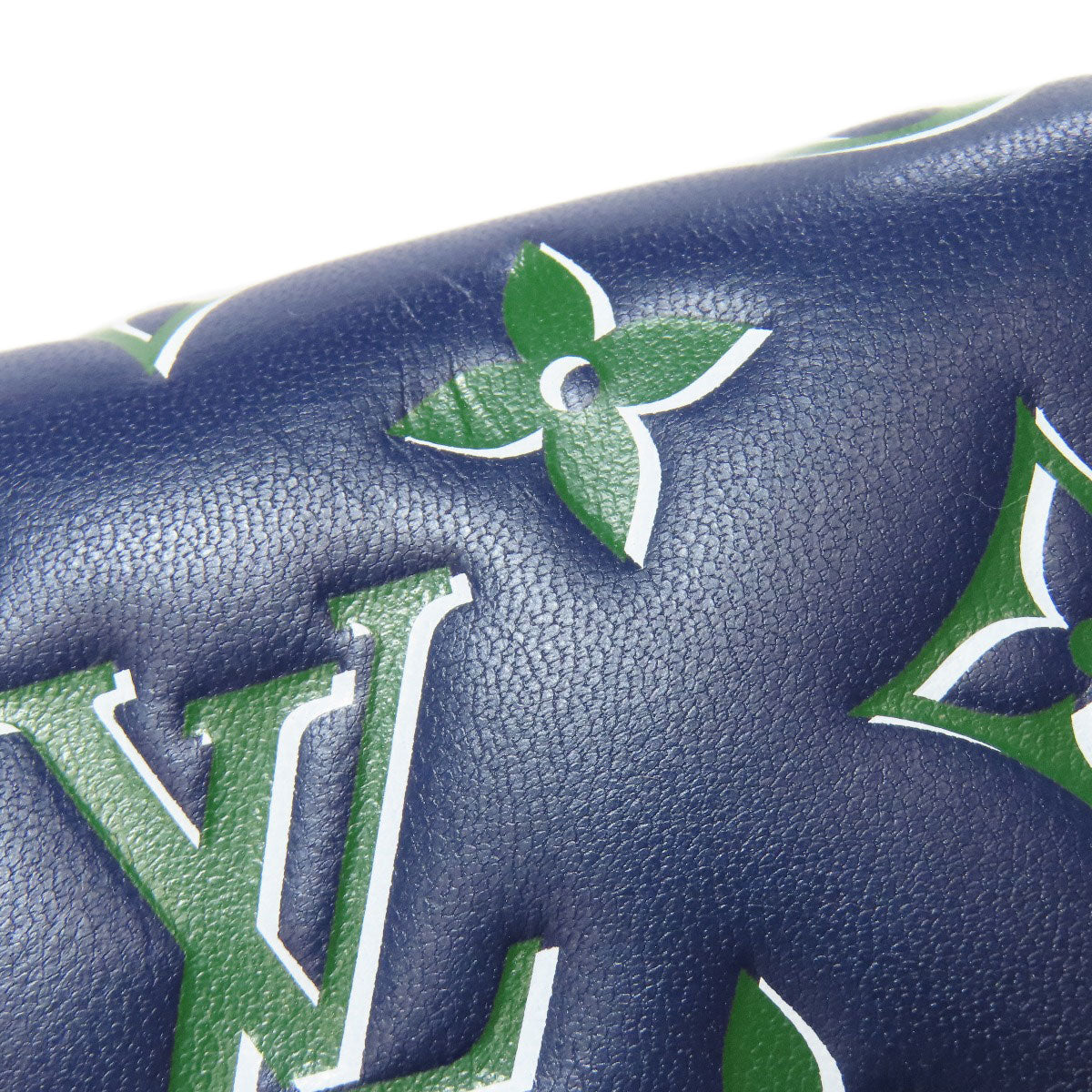 Louis Vuitton Long Wallet Purse Lambskin Navy Zippy Wallet Women