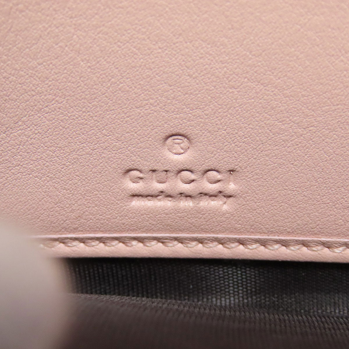 Gucci Long Wallet Purse 453158 Leather Pink Logo Women