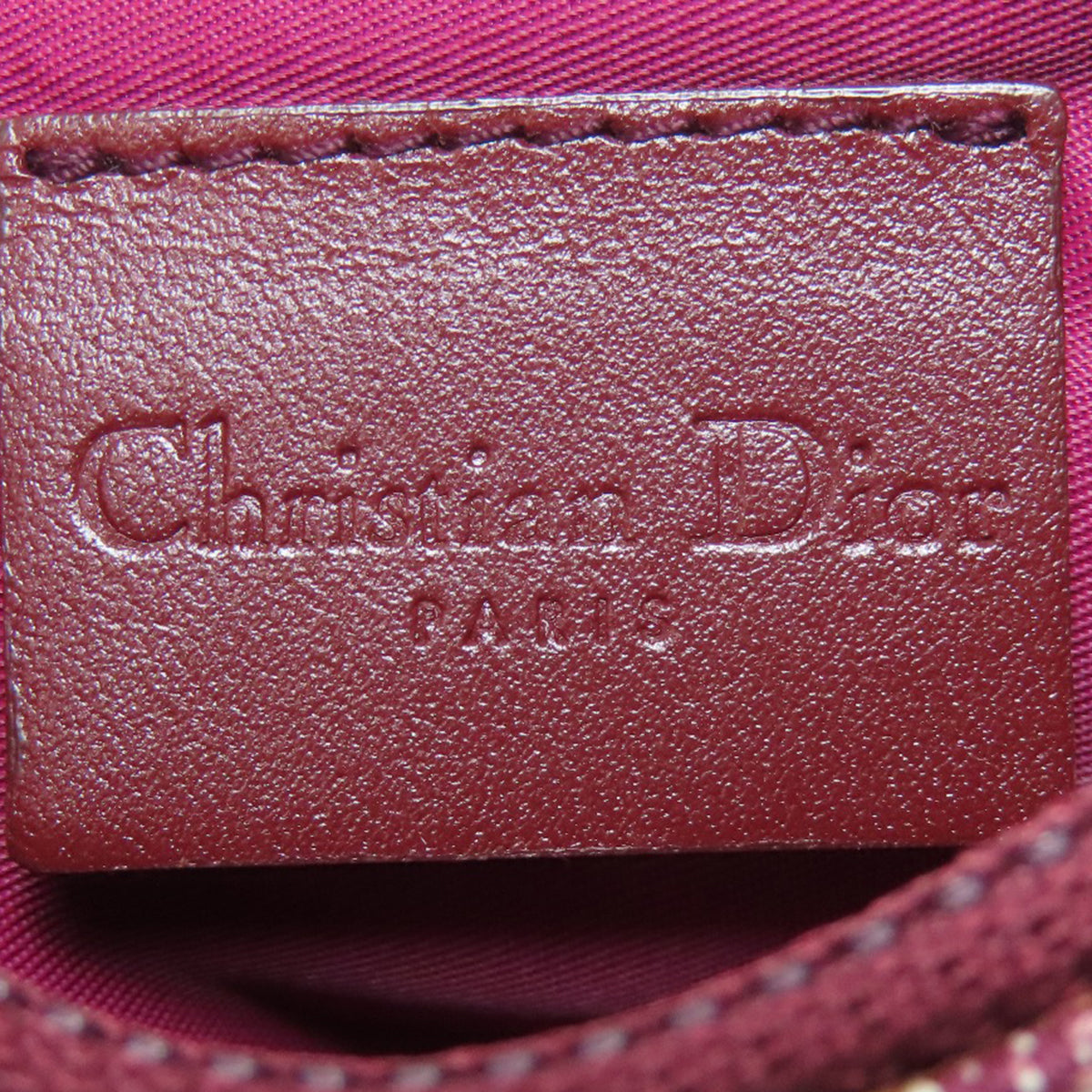 Christian Dior Coin Case Canvas Red Saddle Trotter Pattern Women