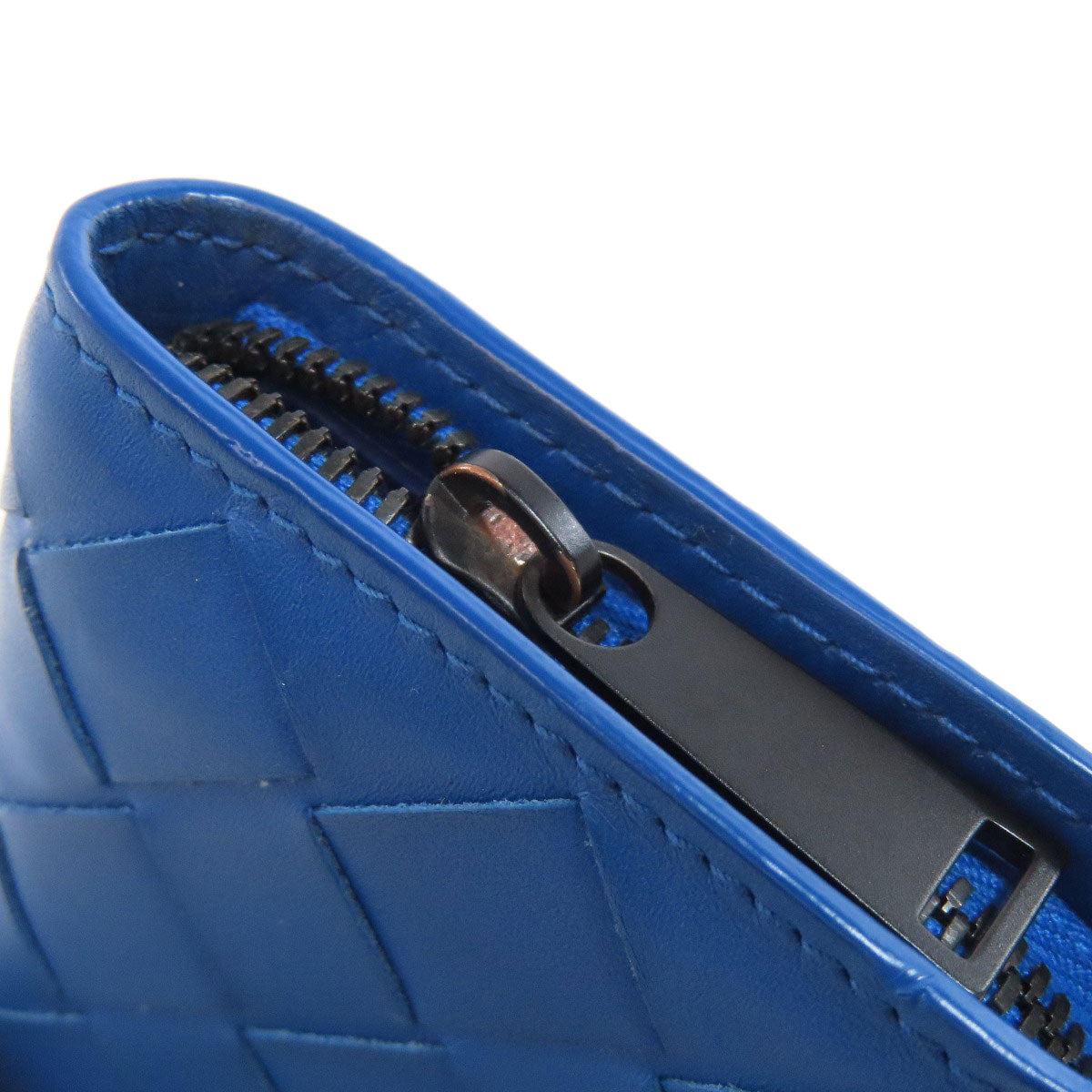 Bottegaveneta Coin Case Leather Blue Tech Rubber Women
