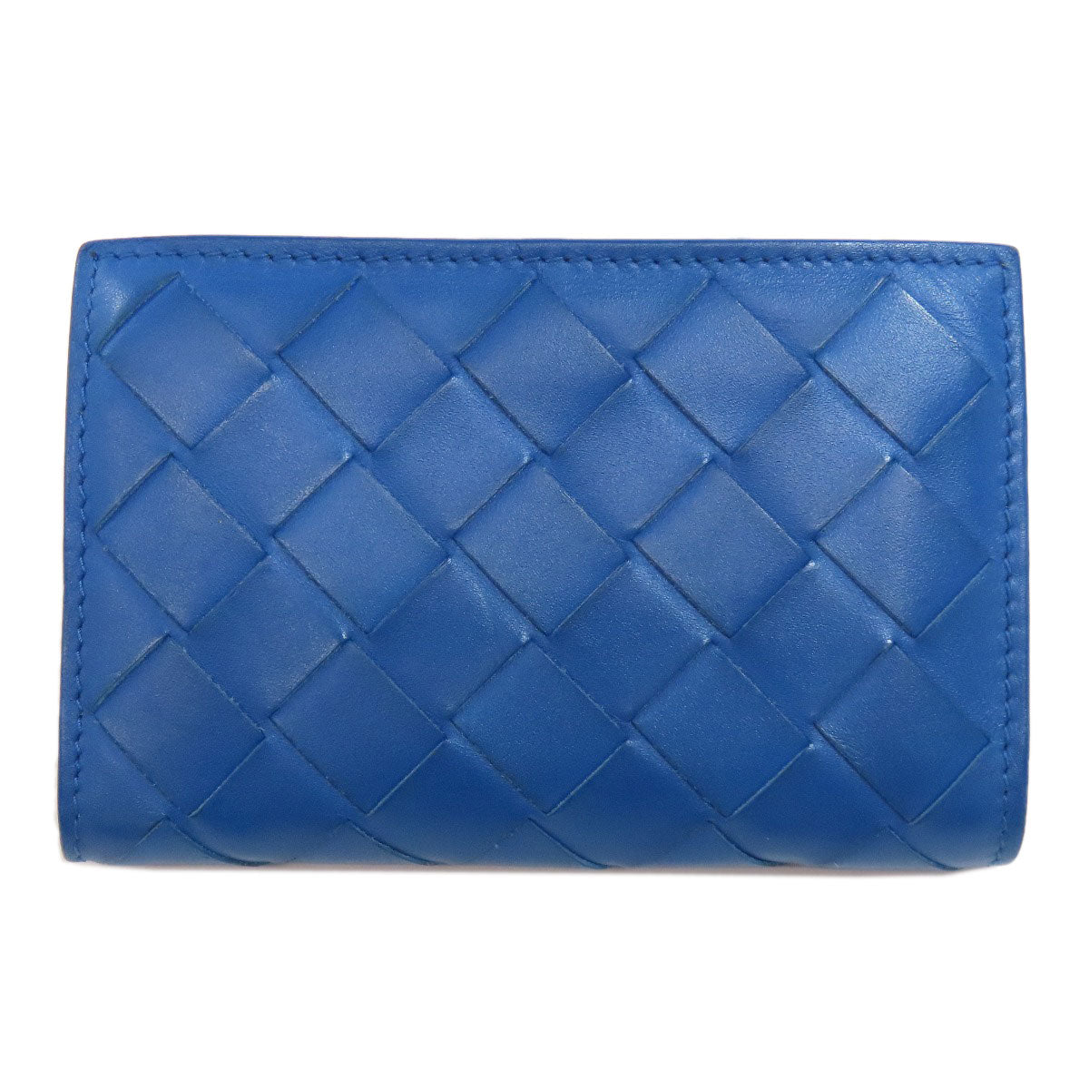 Bottegaveneta Coin Case Leather Blue Tech Rubber Women