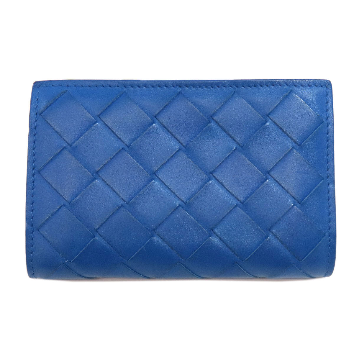 Bottegaveneta Coin Case Leather Blue Tech Rubber Women
