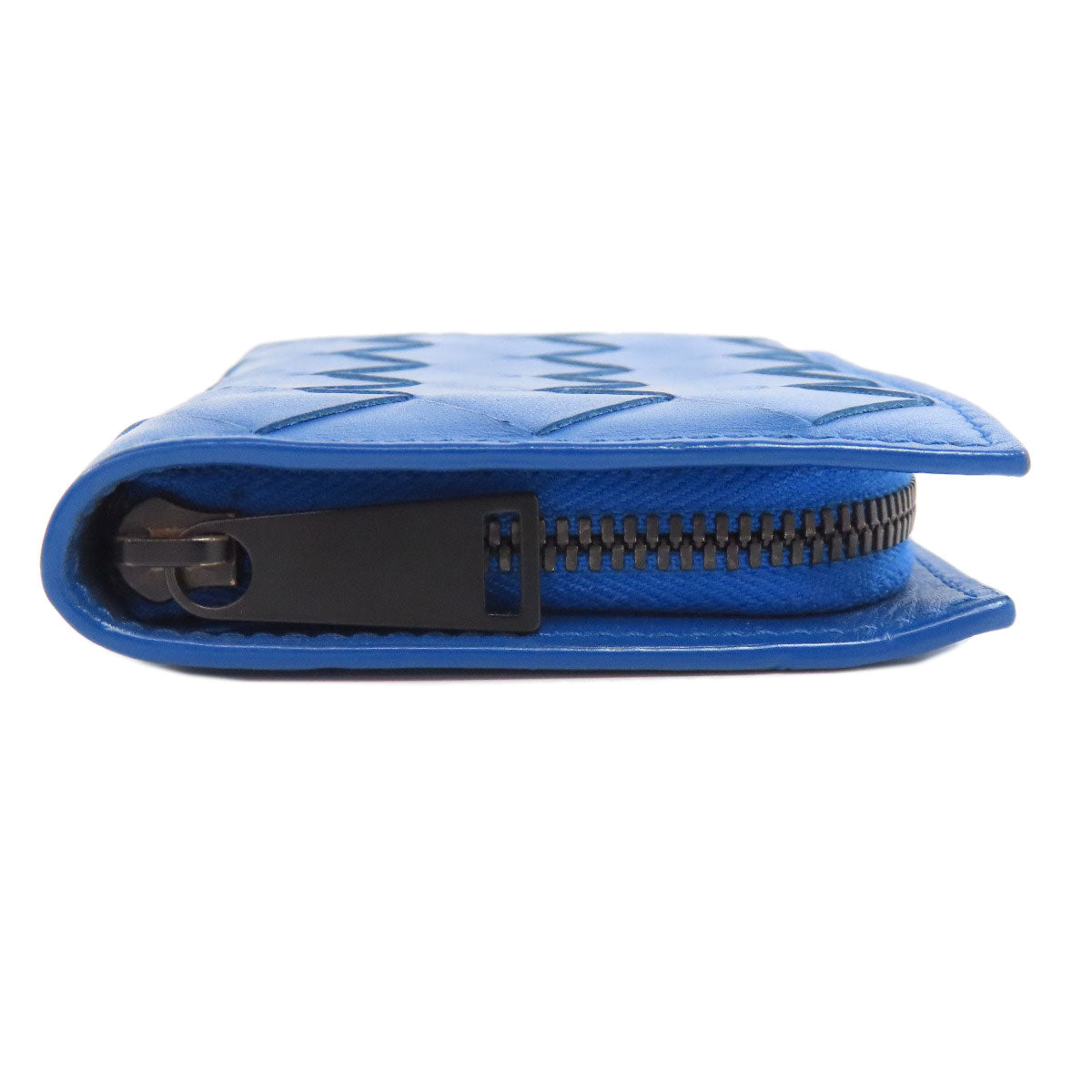 Bottegaveneta Coin Case Leather Blue Tech Rubber Women