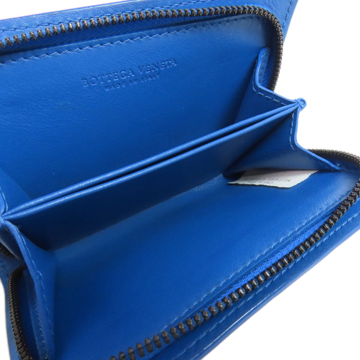 Bottegaveneta Coin Case Leather Blue Tech Rubber Women