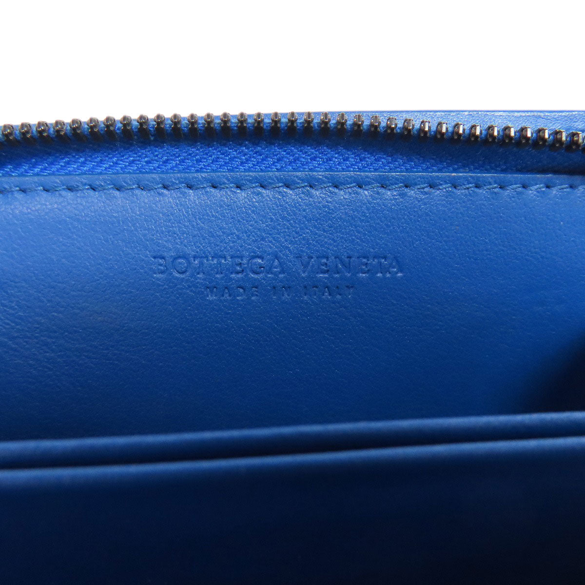 Bottegaveneta Coin Case Leather Blue Tech Rubber Women