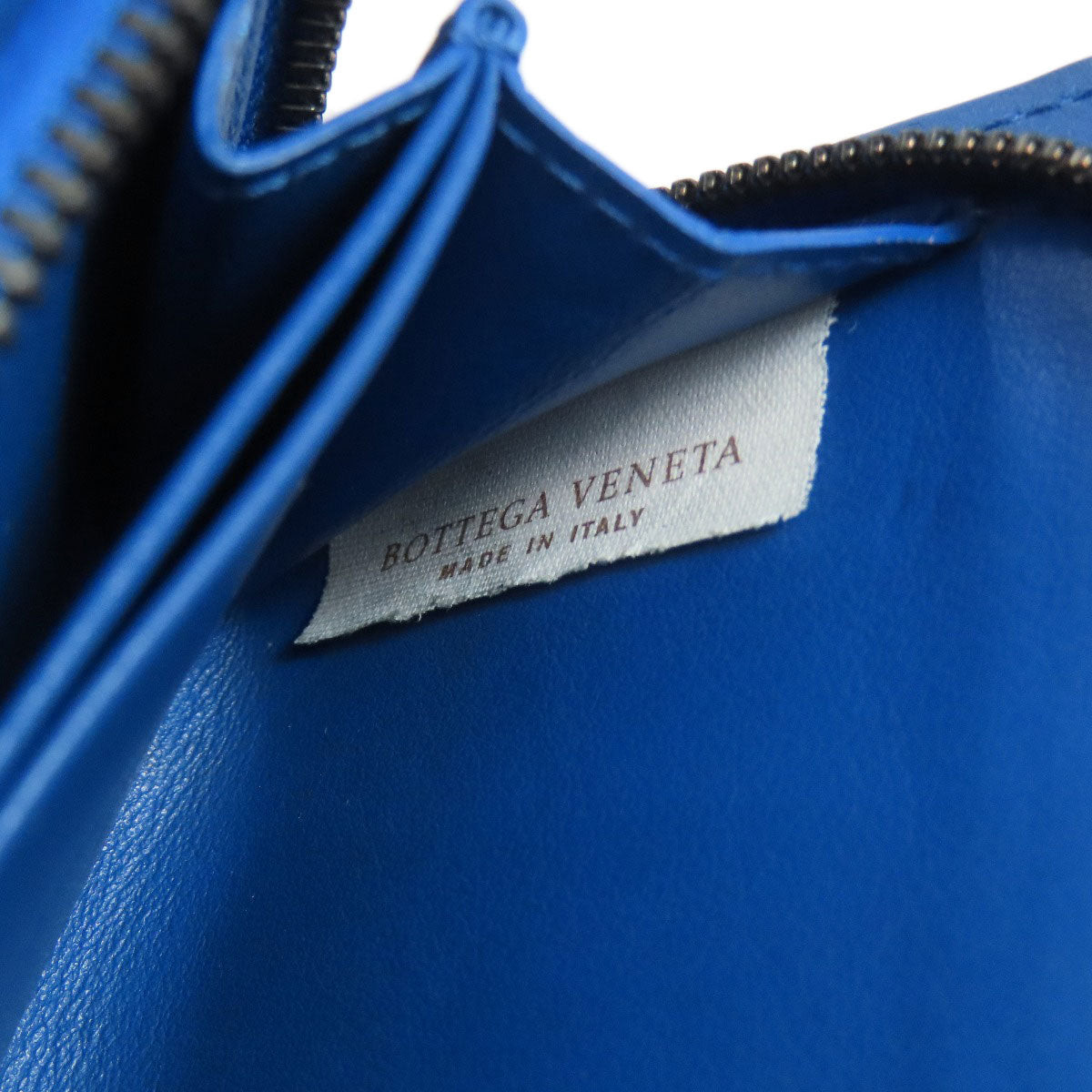 Bottegaveneta Coin Case Leather Blue Tech Rubber Women