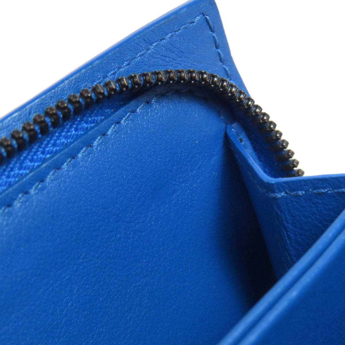 Bottegaveneta Coin Case Leather Blue Tech Rubber Women