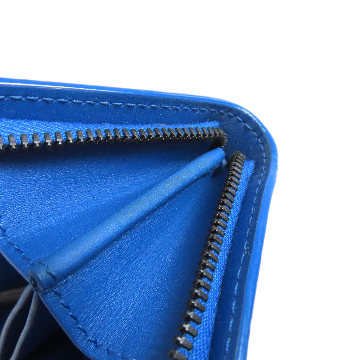 Bottegaveneta Coin Case Leather Blue Tech Rubber Women