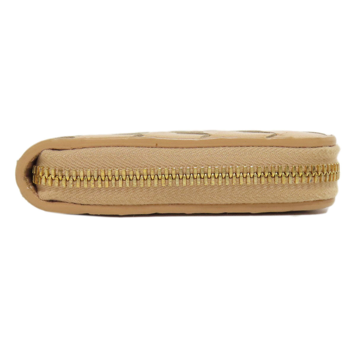 Bottegaveneta Long Wallet Purse Leather Beige Intrecciato Women