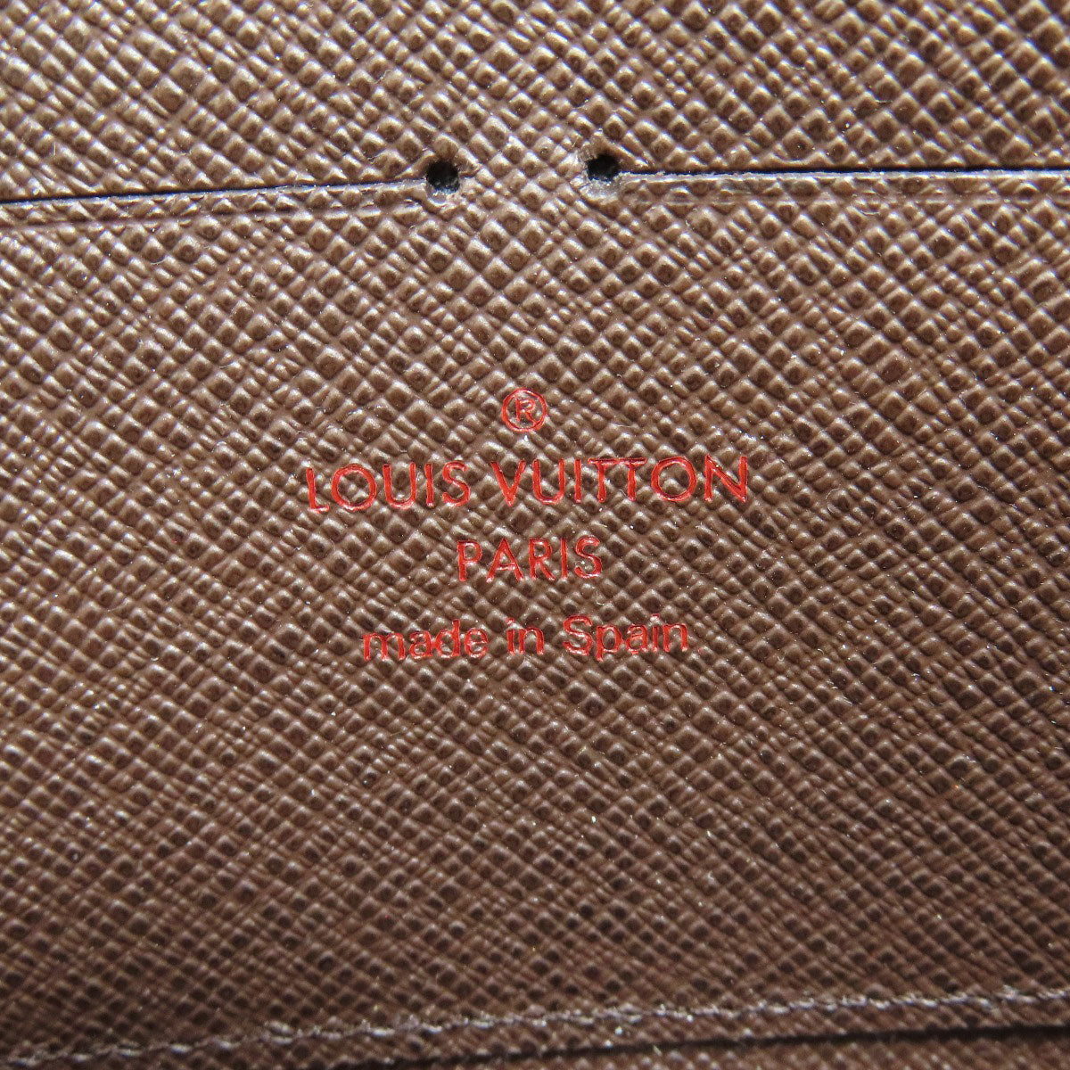 Louis Vuitton Long Wallet Purse N60015 Damier Canvas Brown Zippy Wallet Old Women