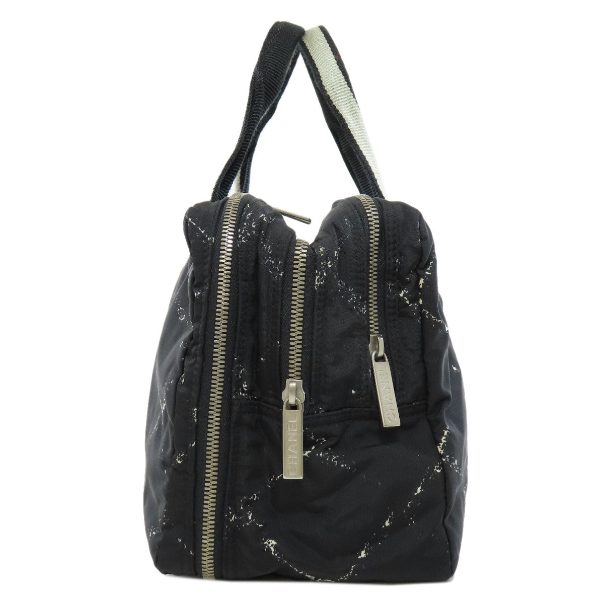 Chanel Handbag Nylon Black Travel Line Women