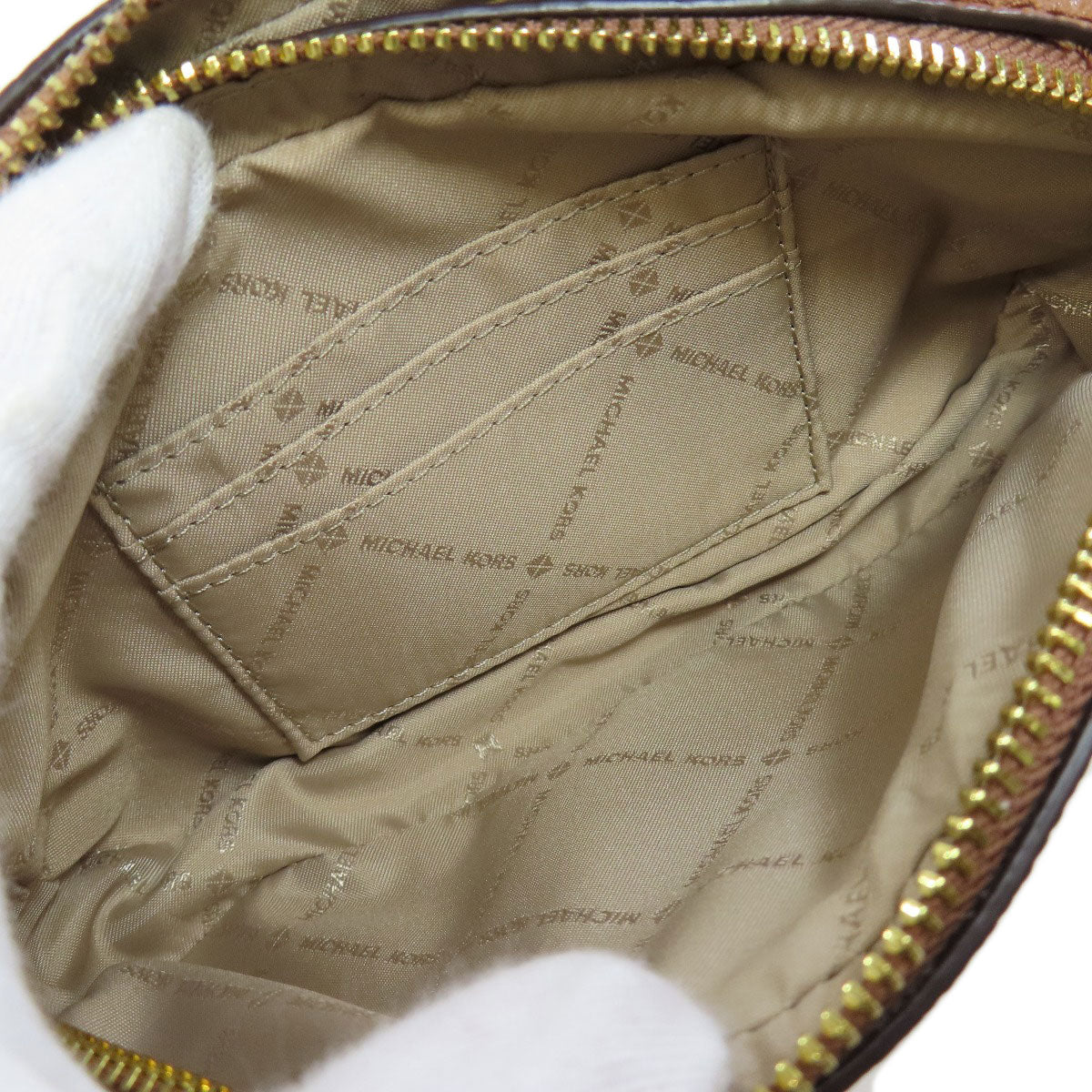 Michael Kors Shoulder Bag Leather Brown Logo