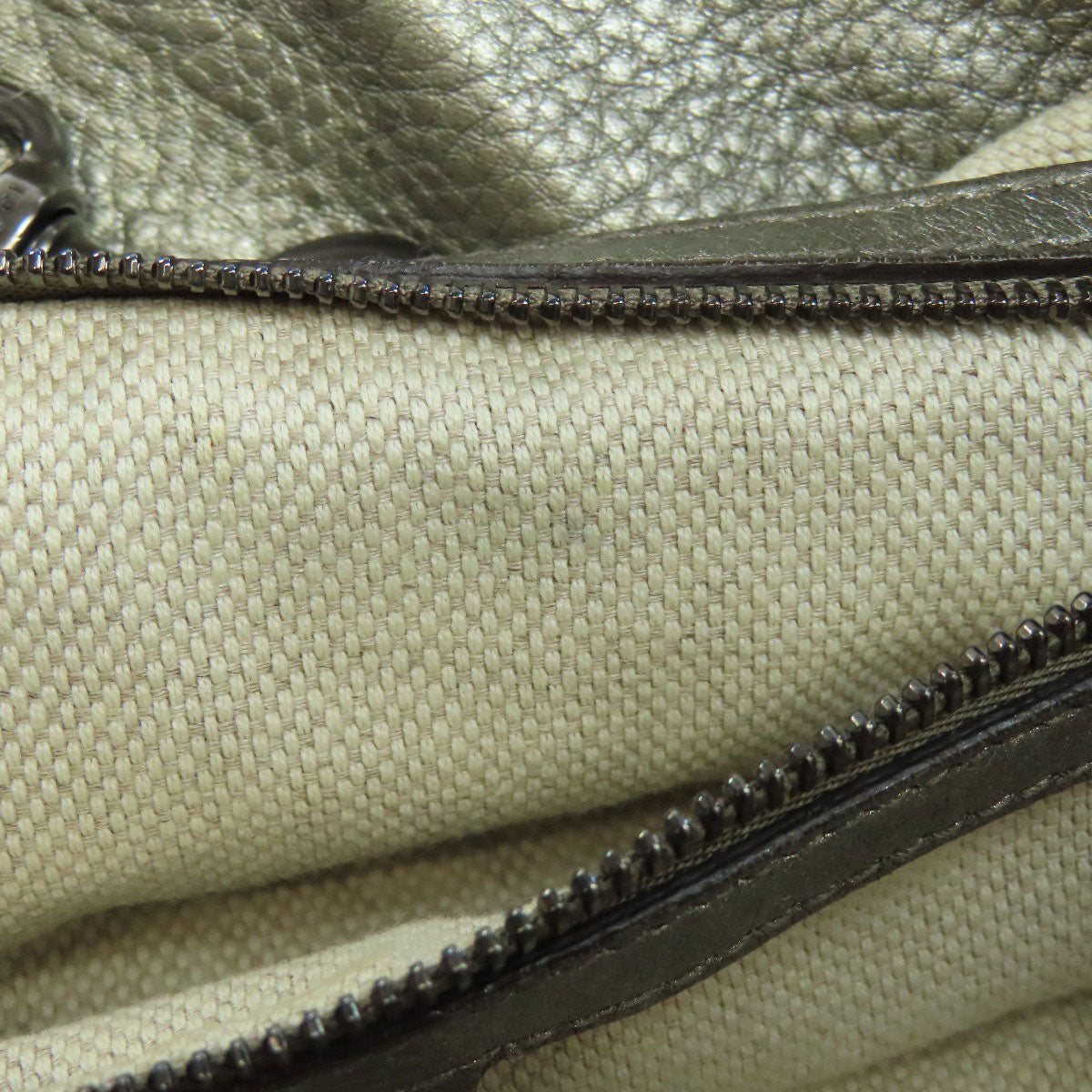 Gucci Tote Bag 308982 Leather Silver Soho Interlocking G Women